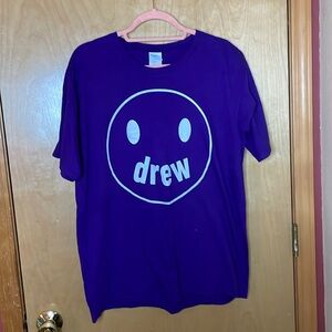 Port & company Drew graphic tshirt size L purple short sleeve